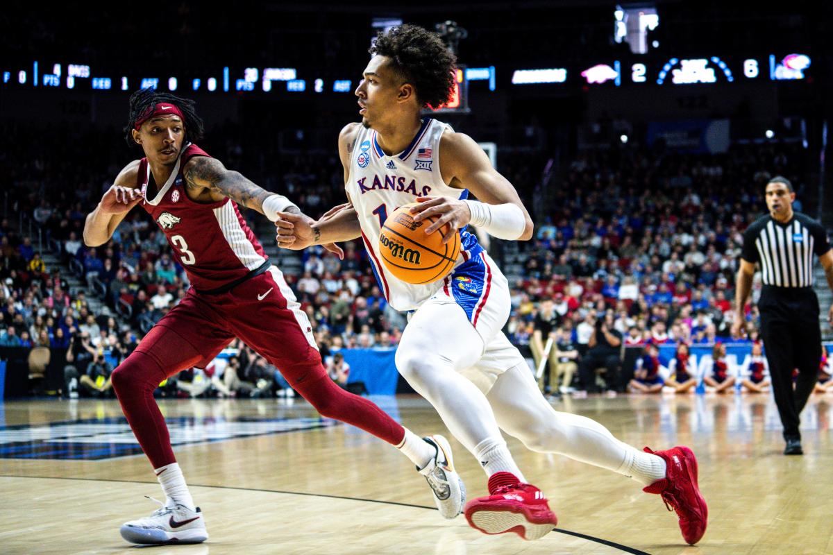 Teammates for life, Kansas' Ochai Agbaji, Christian Braun taken 7 picks  apart in Round 1 of 2022 NBA draft - KU Sports