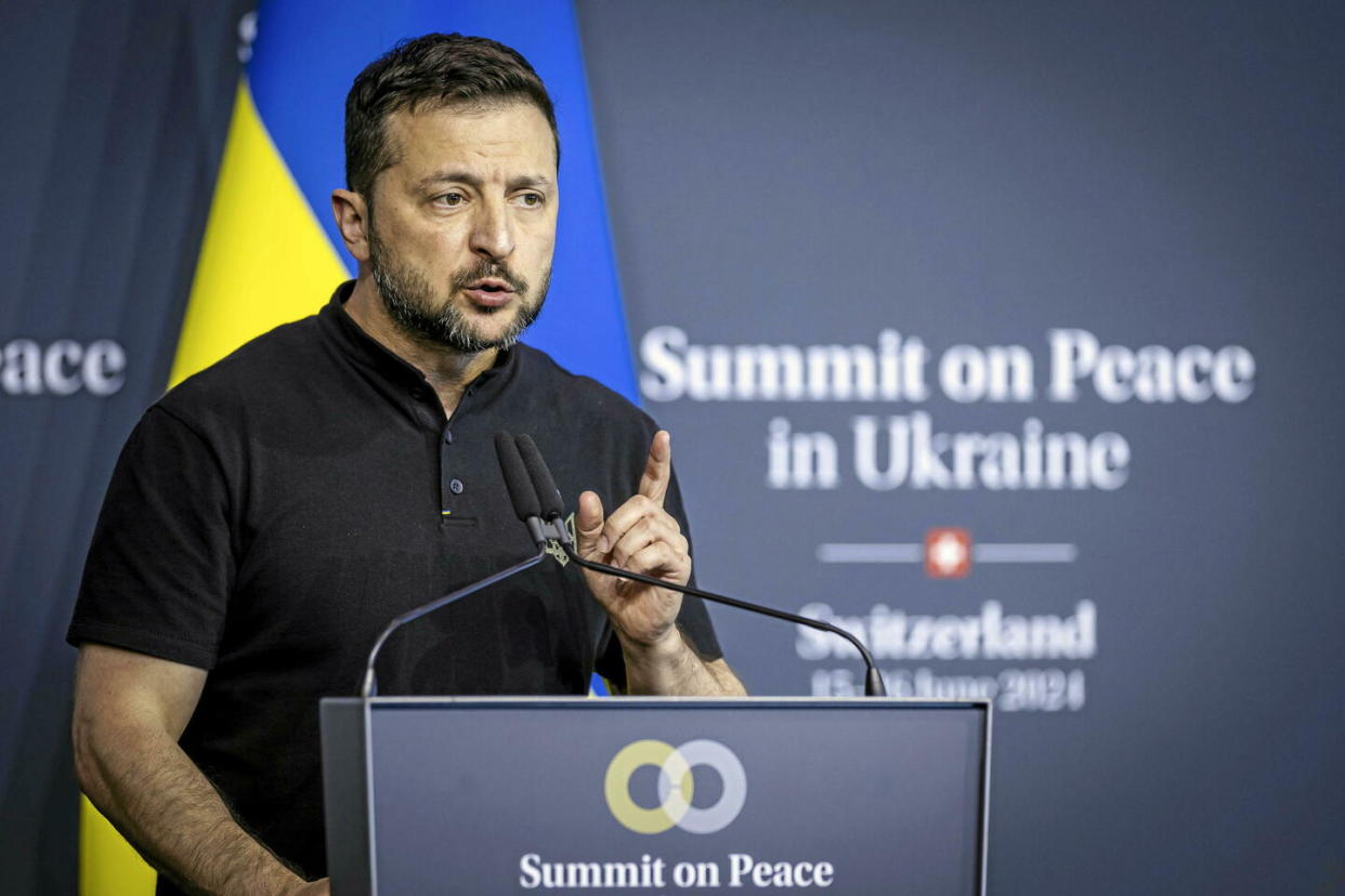 Le premier sommet pour la paix en Ukraine s'est tenu en Suisse, un « succès » pour Volodymyr Zelensky.  - Credit:Michael Buholzer/AP/SIPA / SIPA / Michael Buholzer/AP/SIPA