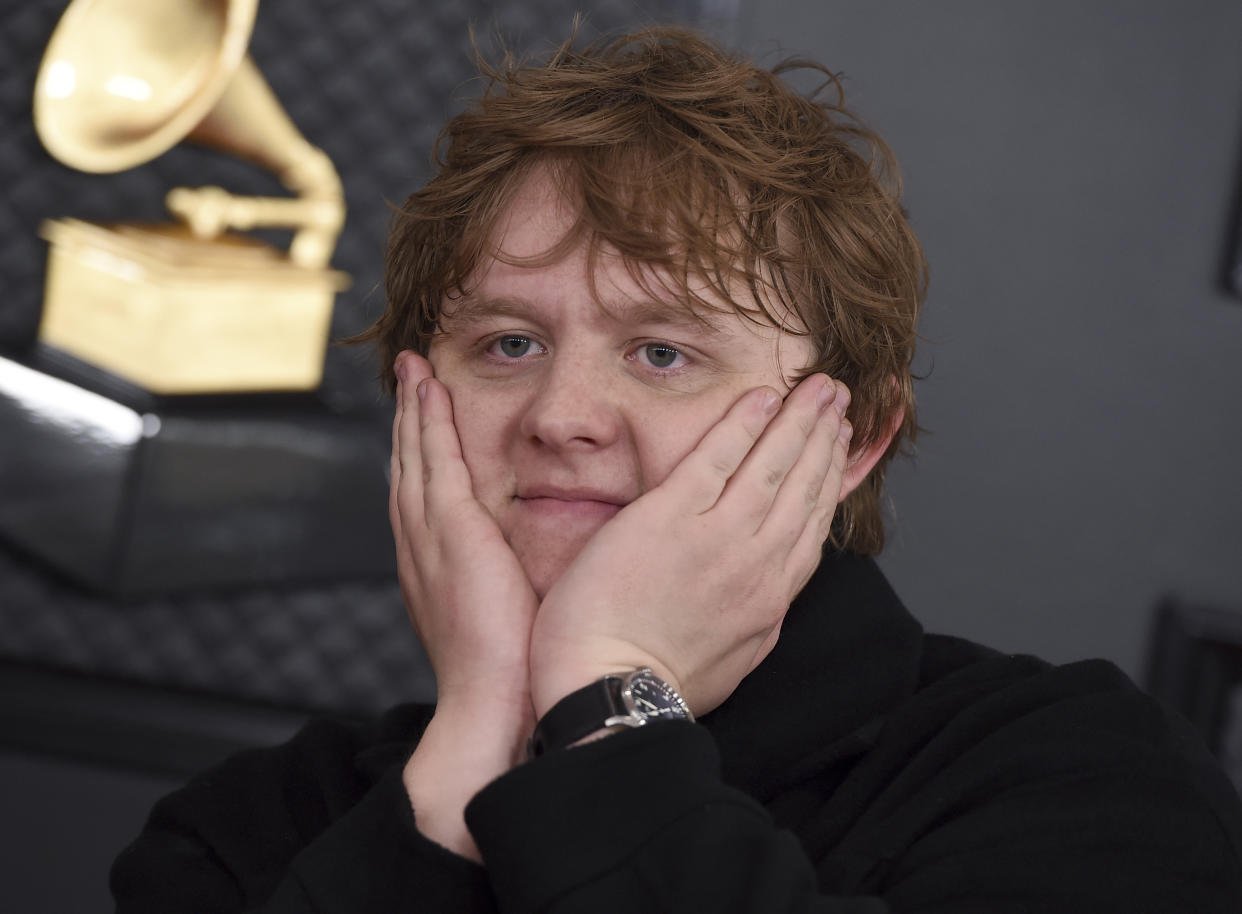 Lewis Capaldi arrives at the 62nd annual Grammy Awards at the Staples Center on Sunday, Jan. 26, 2020, in Los Angeles. (Photo by Jordan Strauss/Invision/AP)