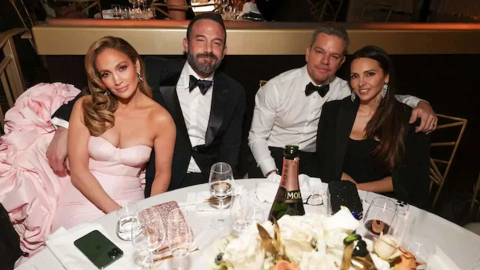 JLo y Ben Affleck con Matt Damon y Luciana Damon