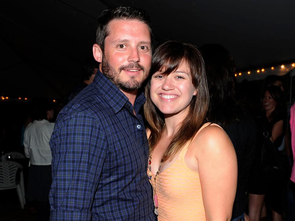 Brandon Blackstock and Kelly Clarkson attends a Barn Party Bonfire Celebration of two #1's "OVER YOU" & "DRINK ON IT" hosted by Miranda Lambert & Blake Shelton at Cowboy Town on May 31, 2012 in Whites Creek, Tennessee