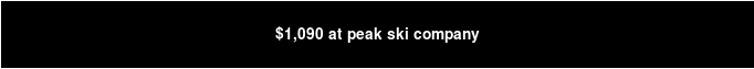 $1,090 at peak ski company