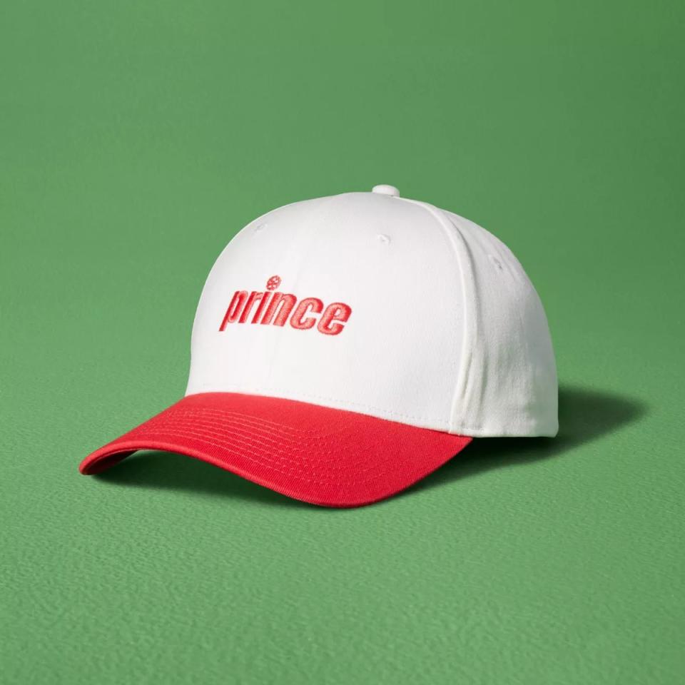 white and red pickleball hat