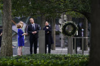 Prince Harry The Duke of Sussex and Meghan Markle The Duchess of Sussex visit the National September 11 Memorial & Museum in New York, Thursday, Sept. 23, 2021. (AP Photo/Seth Wenig)