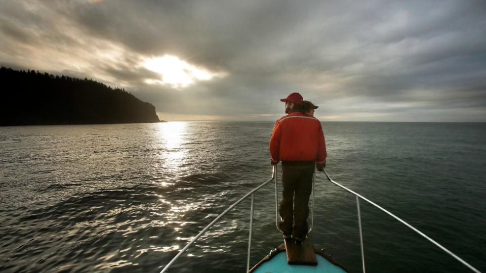 En la bahía de Fundy, en la costa atlántica de Canadá.