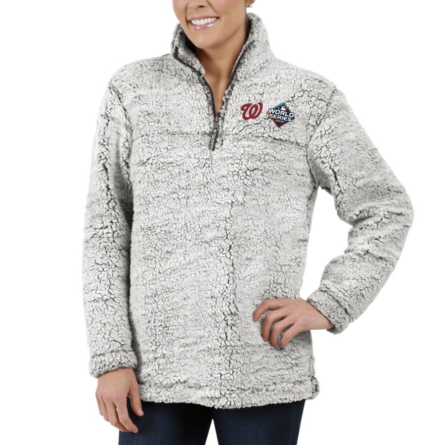 Women's Nationals 2019 World Series Bound Sherpa Quarter-Zip Pullover Jacket