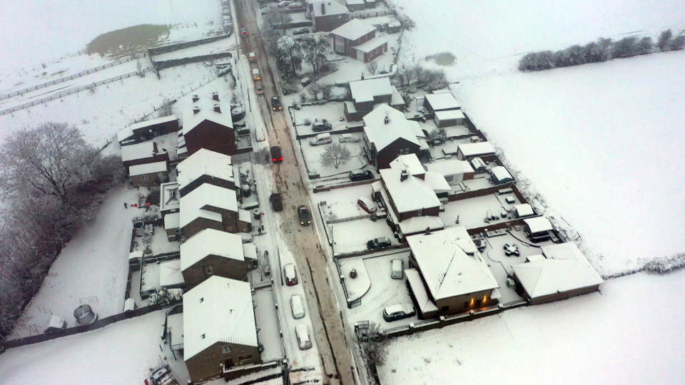 Snow in East Ardsley, West Yorkshire.PA