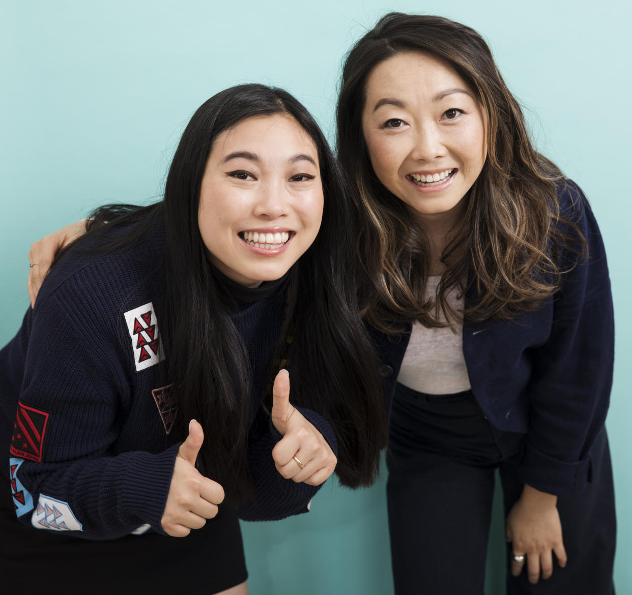 Awkwafina, left, with director Lulu Wang.&nbsp; (Photo: Brian Ach/Invision/AP)