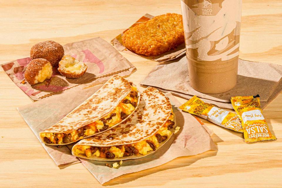 <p>Taco Bell</p> Taco Bell Has First-Ever Breakfast Tacos
