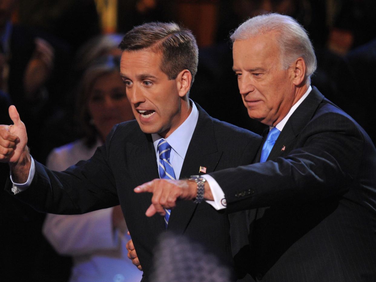 Joe Biden and his son, Beau, in 2008.