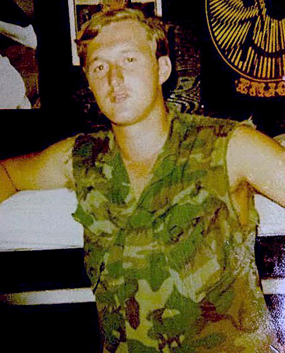 Terry Siravo at Da Nang Air Base, Vietnam, 1970.