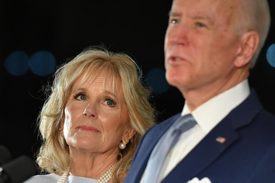 Dr. Jill Biden opened up on CBS Sunday Morning, revealing that while she hates when President Trump attacks her children, she's not willing to trade insults. (Photo: MANDEL NGAN/AFP via Getty Images)