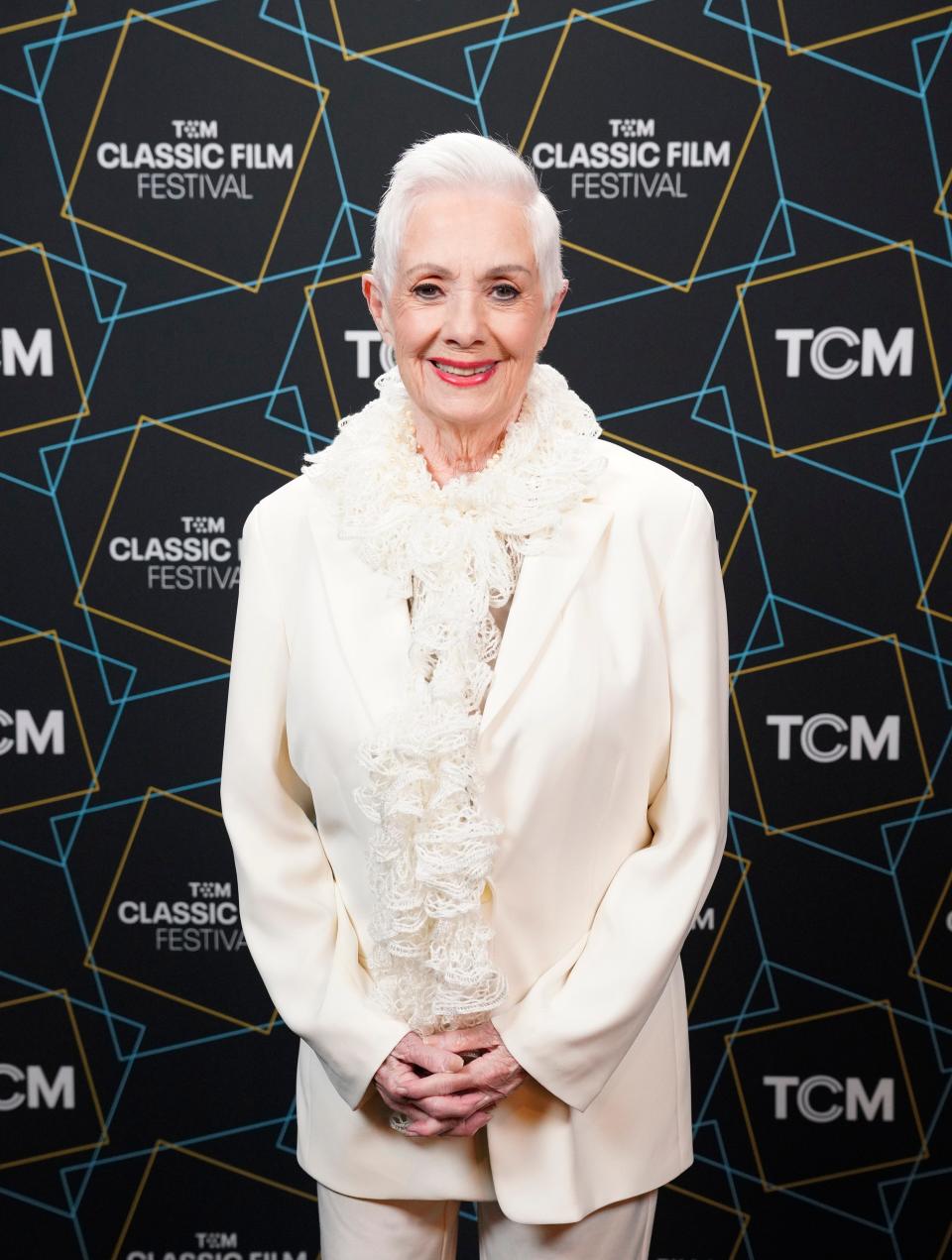 Shirley Jones, pictured in 2023, is turning 90! The movie star and Cassidy family matriarch poses in a touching photo with her three sons.