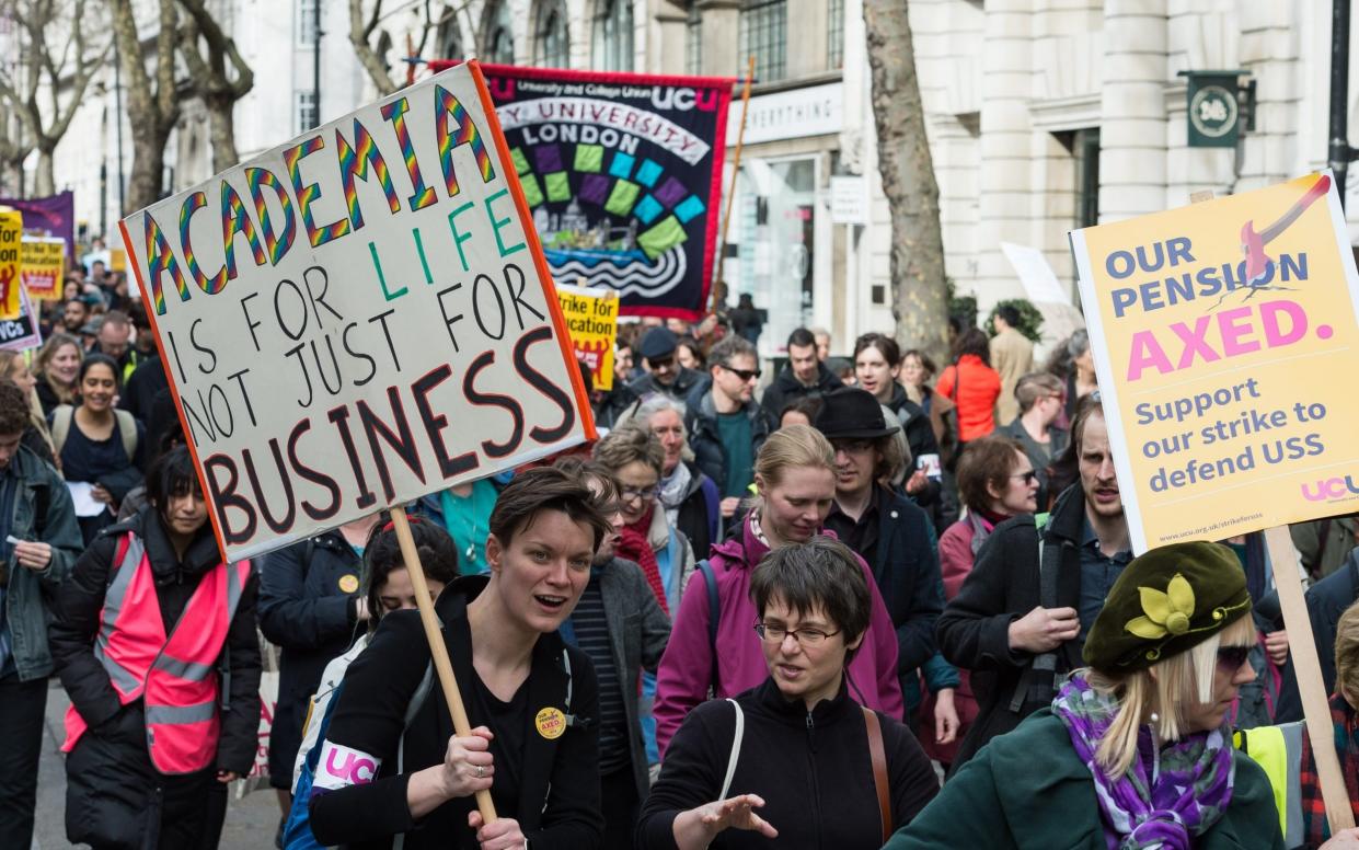 Students protest in central London