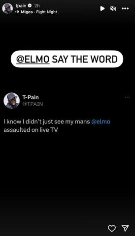 <p>T-Pain/Instagram</p> T-Pain defends Elmo