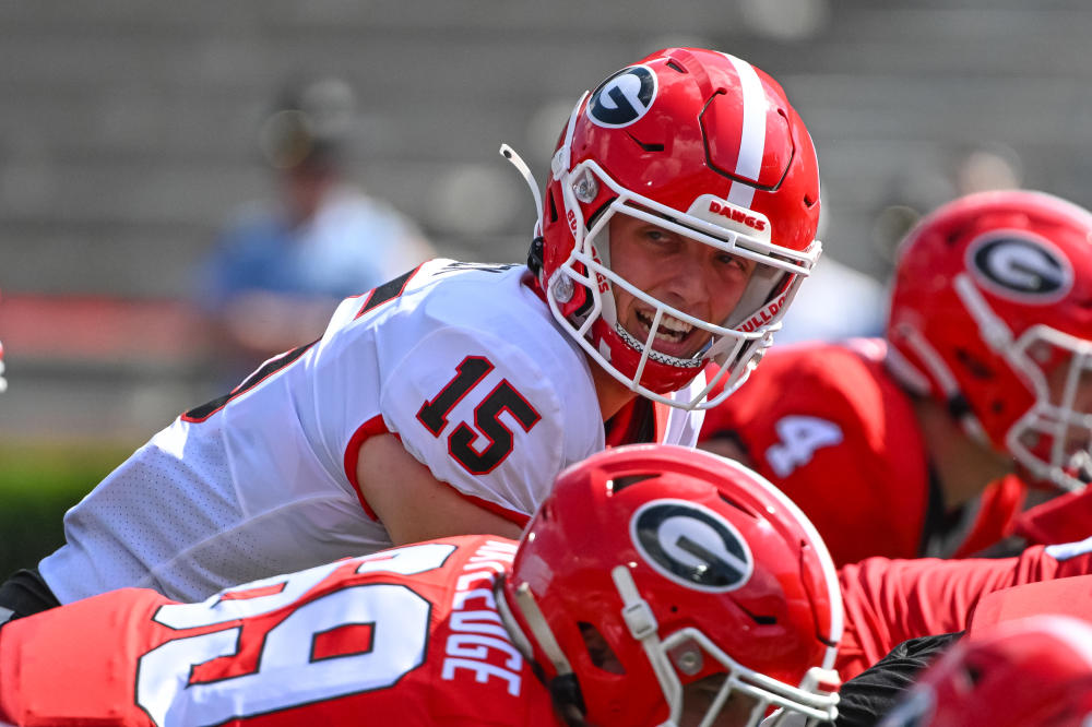 Georgia's Ladd McConkey praises Stetson Bennett after another