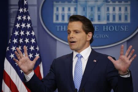 New White House Communications Director Anthony Scaramucci addresses the daily briefing at the White House in Washington, U.S., July 21, 2017. REUTERS/Jonathan Ernst