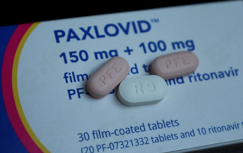 FILE PHOTO: Paxlovid is shown in this picture illustration