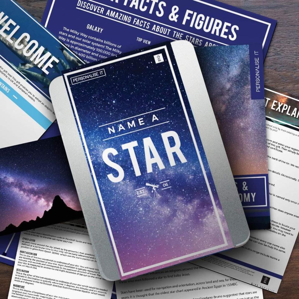 You love them to the moon and back, so why not dedicate a star to them! <strong><a href="https://amzn.to/2NPFiSe" target="_blank" rel="noopener noreferrer">This gift box includes details about the star</a></strong> and a wall map to help locate your kid&rsquo;s personalized star. Be sure to toss a kid-friendly <a href="https://amzn.to/32pbilu" target="_blank" rel="noopener noreferrer"><strong>telescope</strong></a> into their stocking so they can explore the starry night. <strong><a href="https://amzn.to/2NPFiSe" target="_blank" rel="noopener noreferrer">Get it on Amazon</a></strong>.
