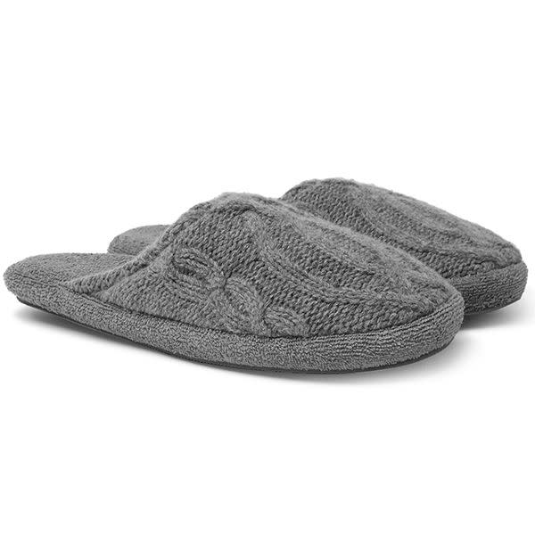 Harrison Cable-Knit Wool-Blend Slippers