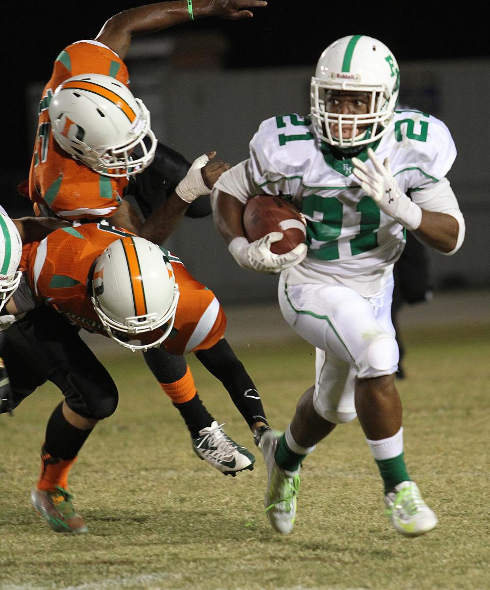 Terrance Moore, a 2014 News-Press Offensive Player of the Year finalist, became the second-leading rusher in program history (3,142 yards) during his senior year in 2014 when the Green Wave went 12-1, won a district championship and a regional championship. He is fourth all-time in touchdowns (32) and is tied for the school record for 100-yard rushing games (17).