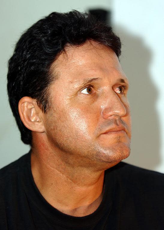 Brazilian Marco Archer Cardoso Moreira during a press conference in Jakarta, 20 August 2003