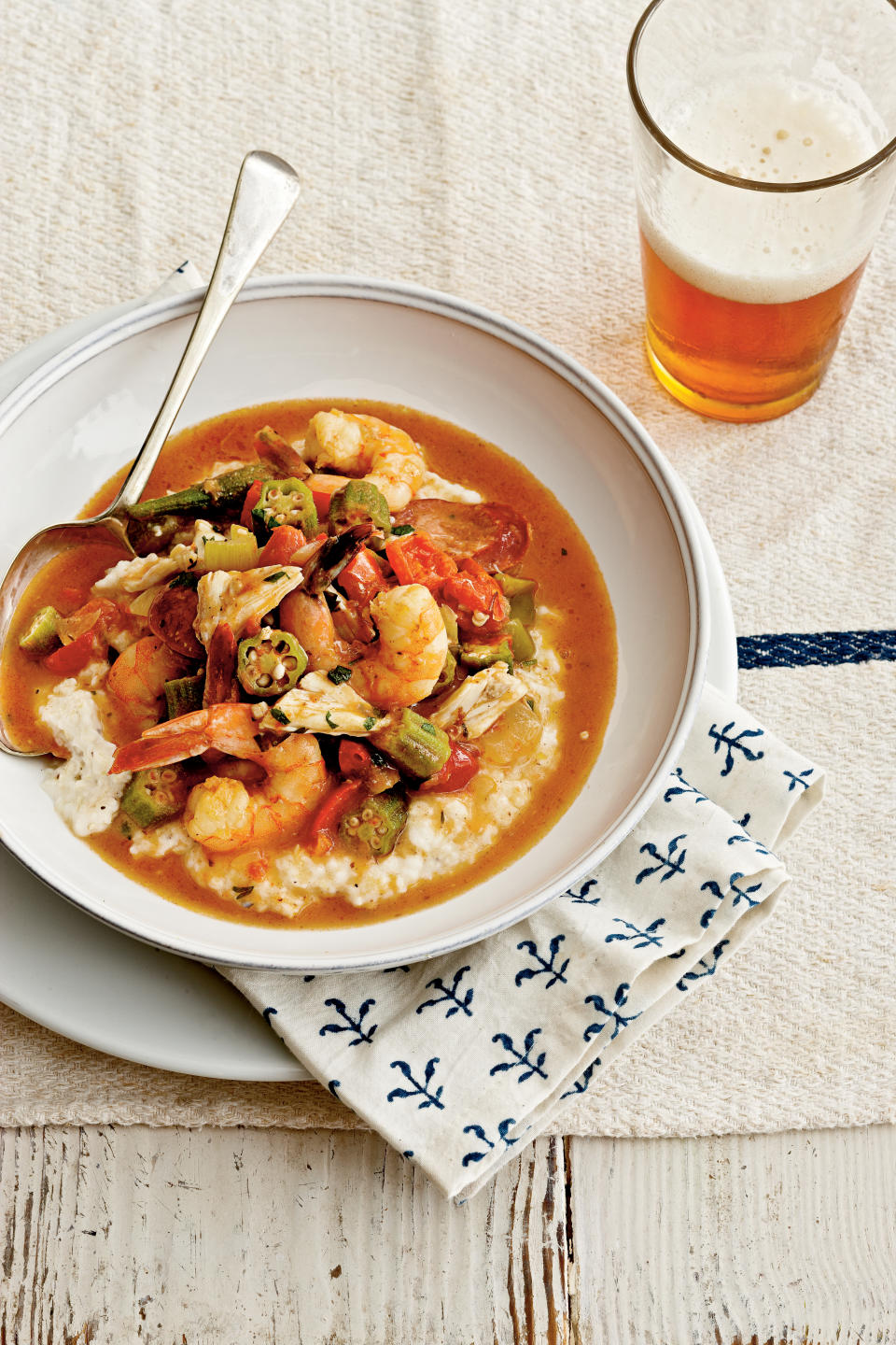 Shrimp-and-Crab Gumbo Over Grits