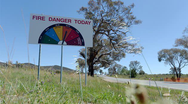 Parts of NSW and the ACT faced severe fire threats as temperatures soar to up to 40 degrees. Photo: AAP