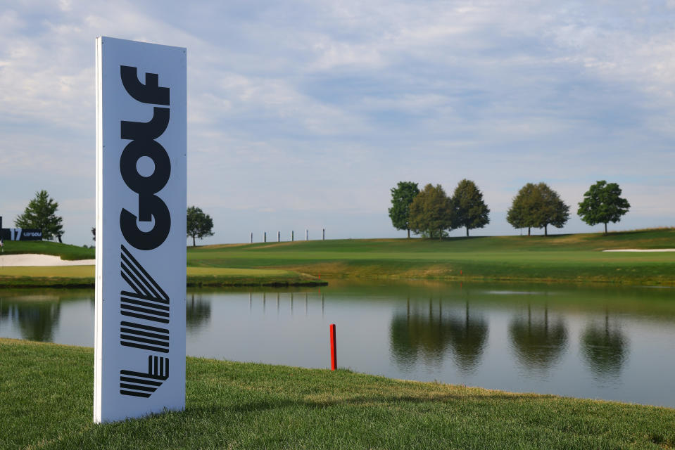 BEDMINSTER, NEW JERSEY - JULY 26: A general view of Trump National Golf Club during a practice round prior to the LIV Golf Invitational - Bedminster at Trump National Golf Club Bedminster on July 26, 2022 in Bedminster, New Jersey. (Photo by Mike Stobe/LIV Golf/via Getty Images)