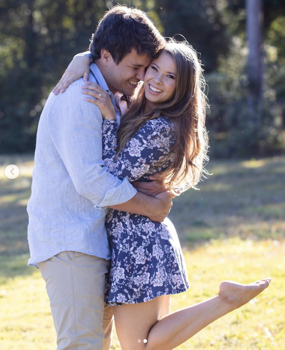 Bindi and Chandler became engaged in July. Photo: Instagram/bindisueirwin/