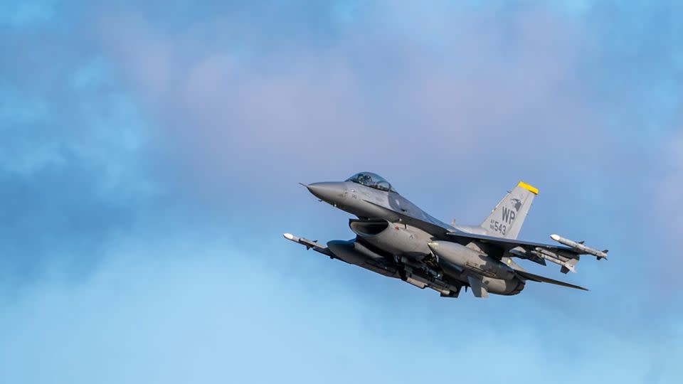 An F-16 Fighting Falcon assigned to the 80th Fighter Squadron takes off from Kunsan Air Base, South Korea, on September 18, 2023. - Staff Sgt. Samuel Earick/U.S. Air Force