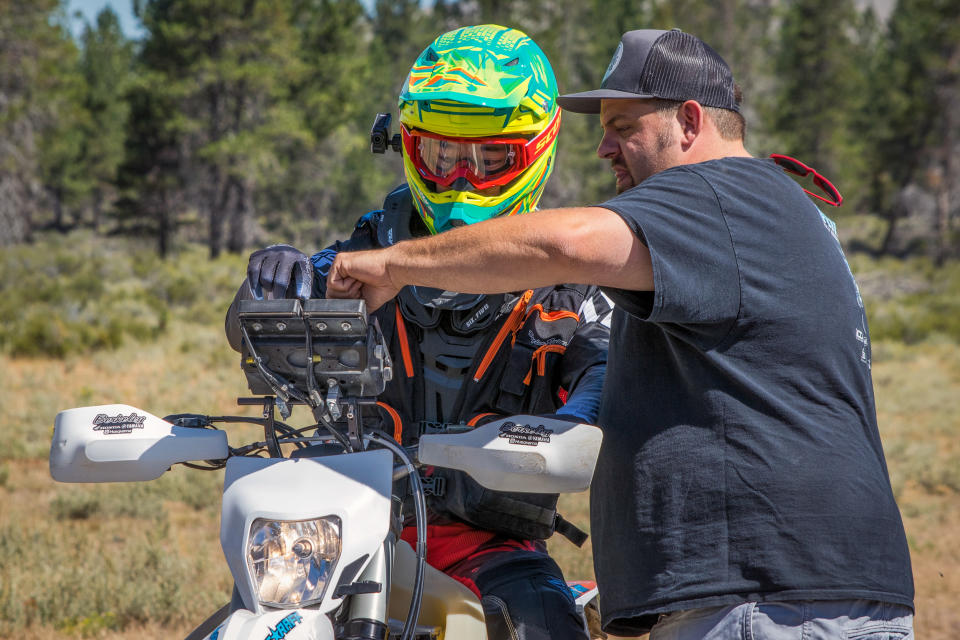 Seiji Ishii learning about rally navigation