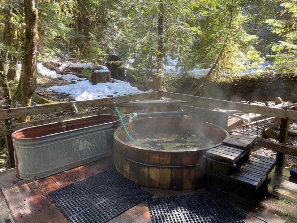 Bathhouse #1 at Bagby Hot Springs is open and accessible for the first time since 2020, but the private bath house remains closed.