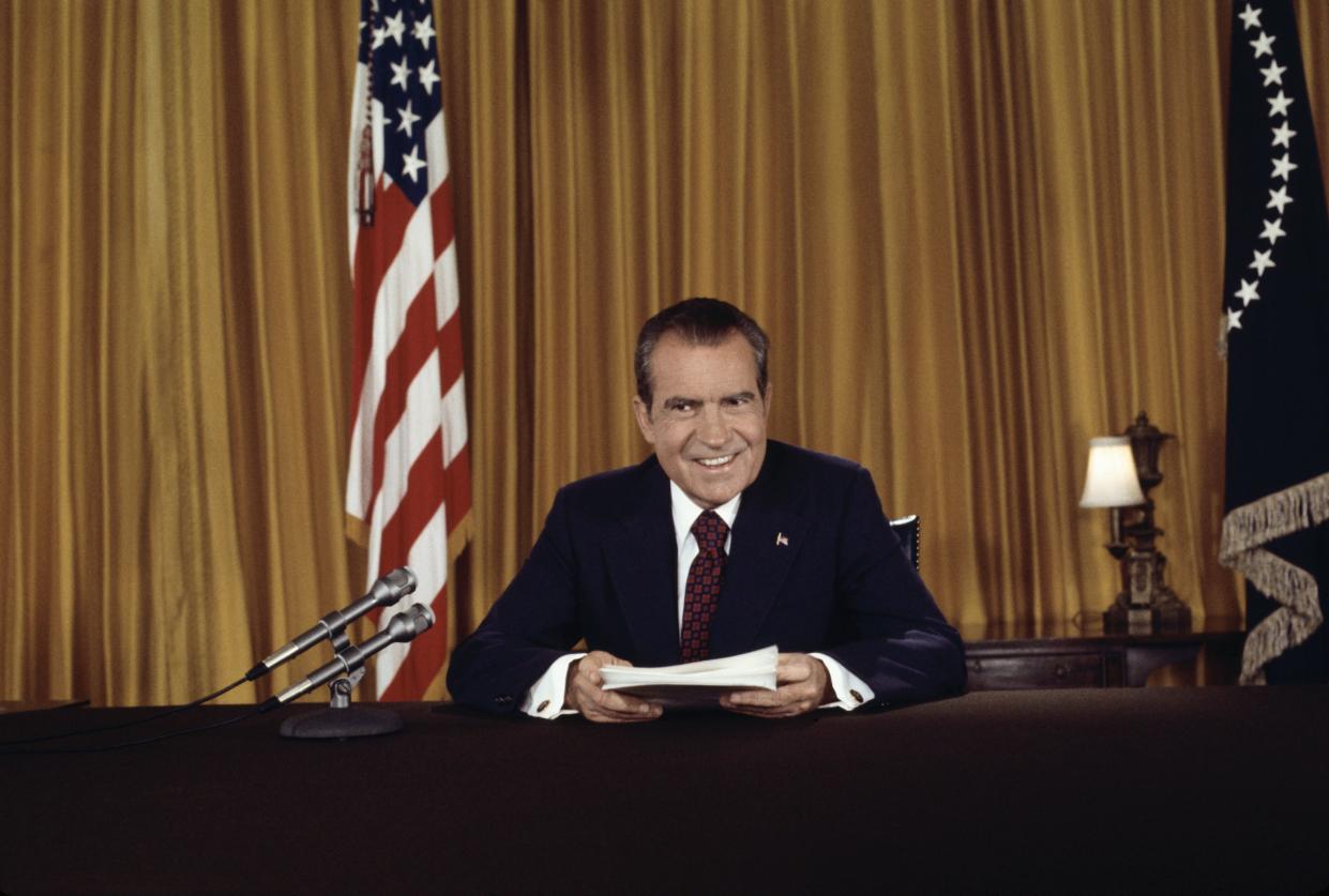 President Nixon, in a nationally televised address 8/15, asks for support against "those who would exploit Watergate in order to keep us from doing what we were elected to do."