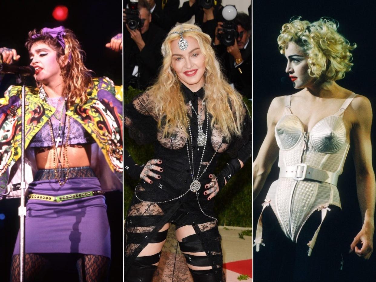 Madonna has rocked some eccentric looks throughout her career as a singer.