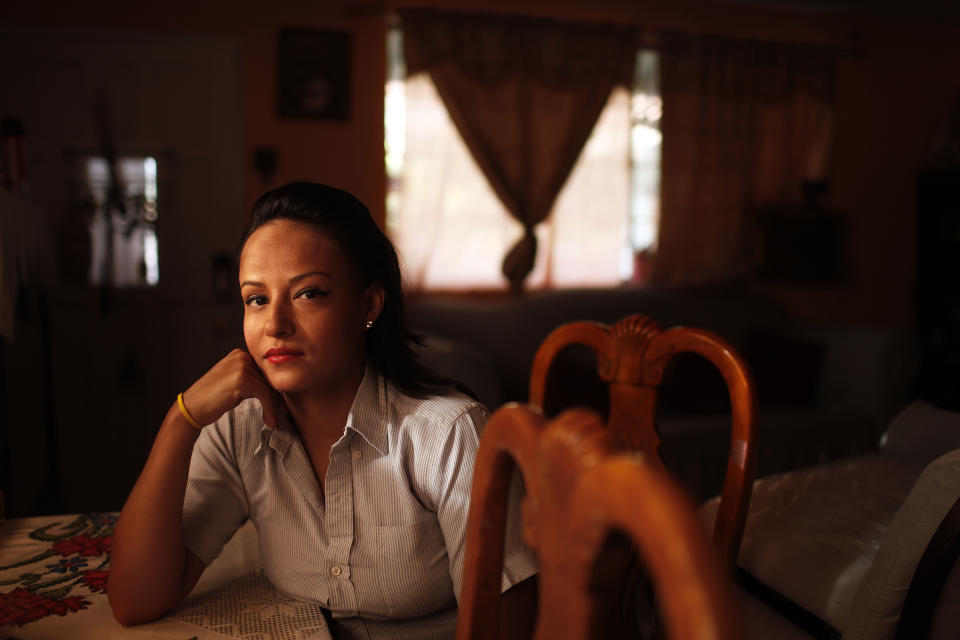 LA PUENTE, CA. -- WEDNESDAY, JULY 8, 2014 -- Eva Garcia, 25, of La Puente, Ca., graduated from Everest College in 2009 after taking classes in medical billing and coding.  In the ensuing years she has struggled to find a job in her field despite assurances of job placement.  Garcia, who lives with her parents, siblings and her 6-year old daughter, recently got laid off from a job in an unrelated field.  She still hopes to one day land a position in her desired field.  (Photo by Rick Loomis/Los Angeles Times via Getty Images)