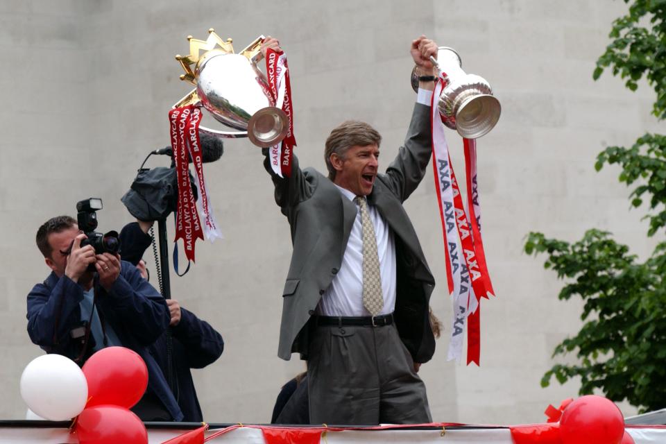 <p>After four years he did the double again in 2002, winning the league at rivals Spurs </p>