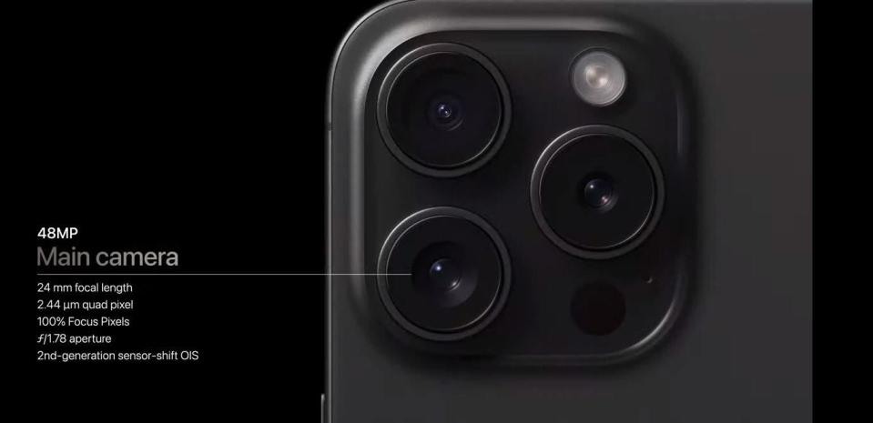 Apple's iPhone Pro smartphones feature a higher-res set of cameras including a 48-megapixel main camera.