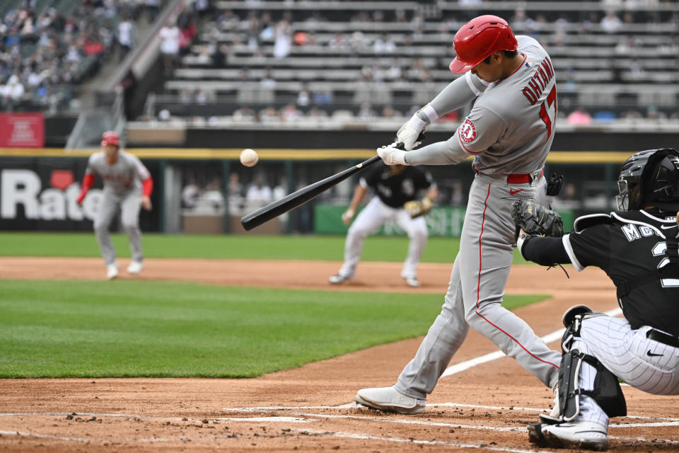 洛杉磯天使大谷翔平今面對芝加哥白襪一役熄火。（Photo by Quinn Harris/Getty Images）