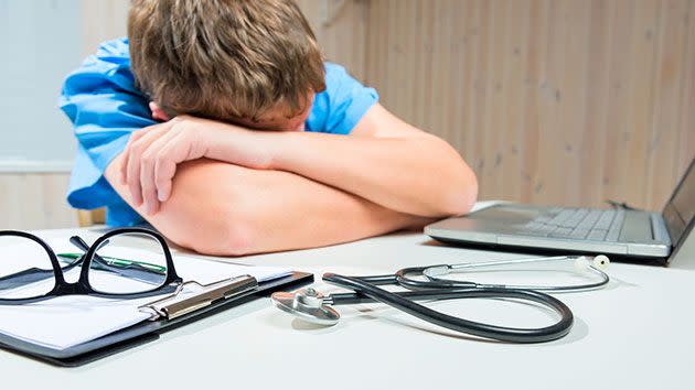 More than 3000 resident doctors were surveyed, and hundred said they had made a mistake due to fatigue. Source: iStock Getty.