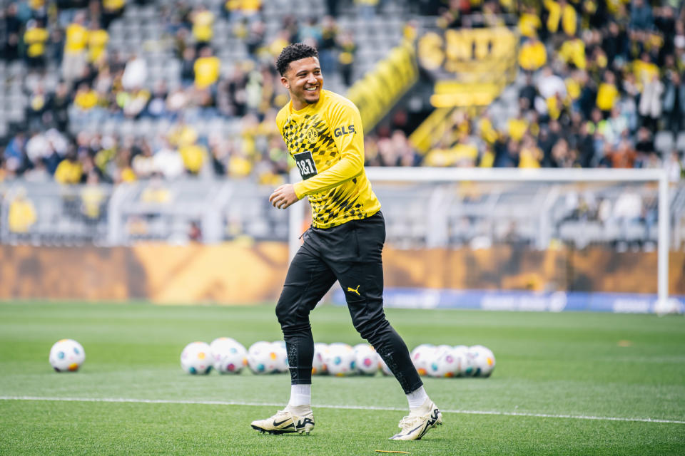 曼徹斯特聯足球俱樂部球員Jadon Sancho。(Photo by Hesham Elsherif/NurPhoto via Getty Images)