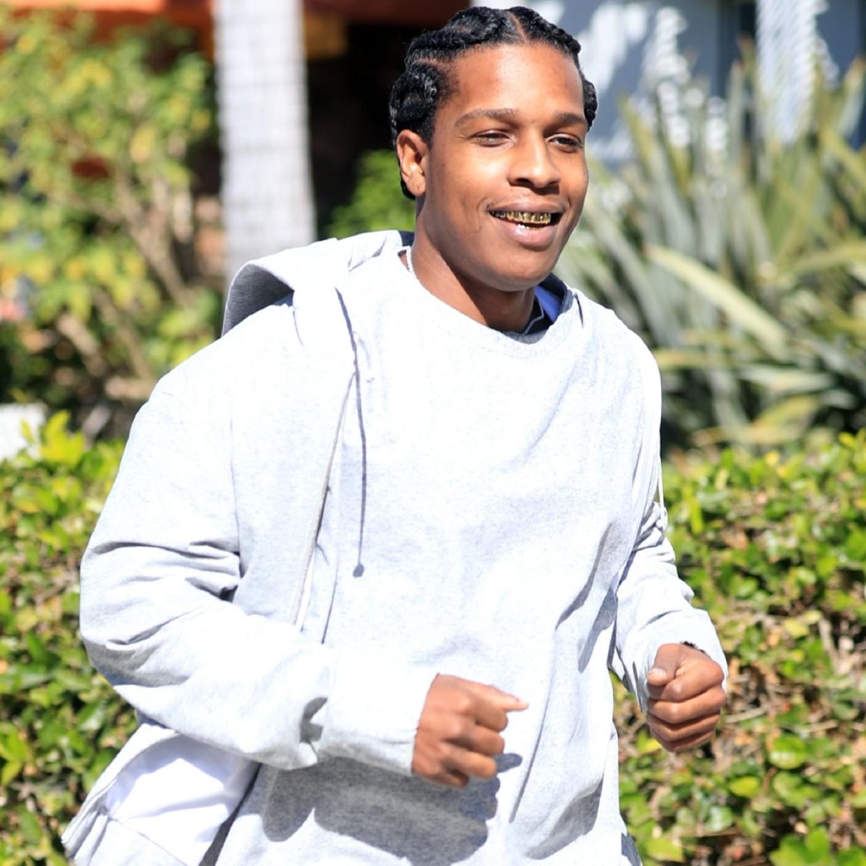  A$AP Rocky jogging. 