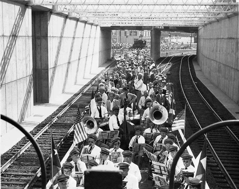 08/22/1950 Members of the American Federation of Musicians band.