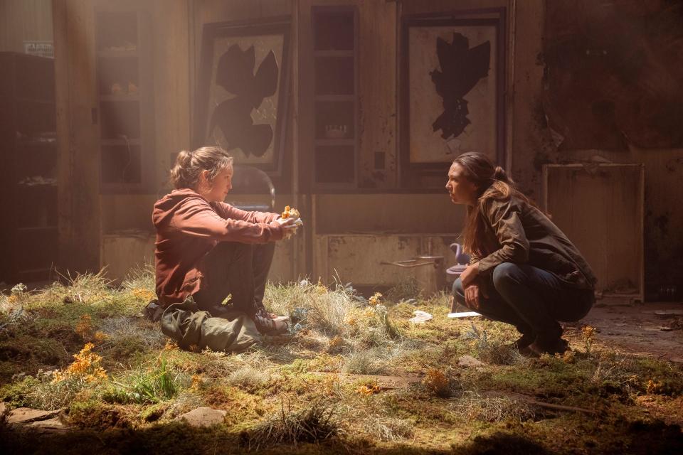 Bella Ramsey and Anna Torv in HBO's "The Last of Us."