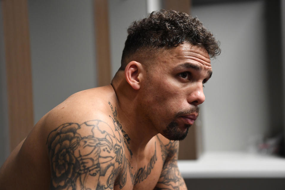 ATLANTA, GA - APRIL 13:  Eryk Anders waits backstage during the UFC 236 event at State Farm Arena on April 13, 2019 in Atlanta, Georgia. (Photo by Mike Roach/Zuffa LLC/Zuffa LLC via Getty Images)