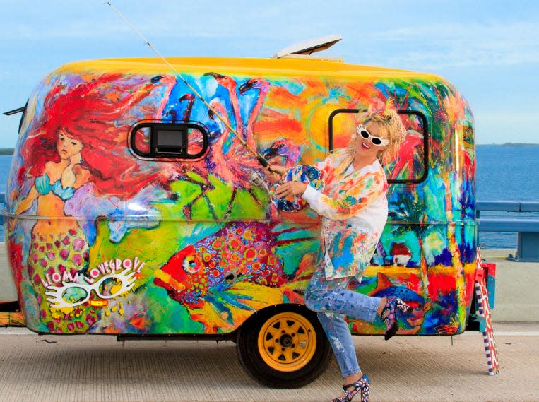 Leoma Lovegrove's decorated camper has been parked behind her Matlacha gallery for seven years. Now she plans to display it inside her new downtown Fort Myers gallery.