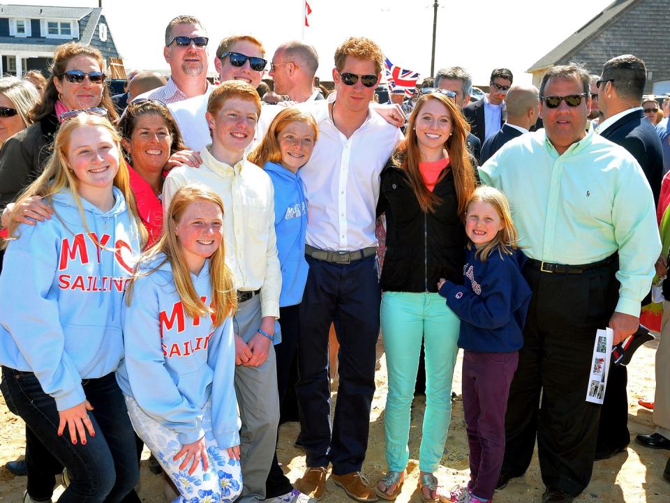 <p>Harry posed with a whole family of gingers while visiting an area affected by Superstorm Sandy during his trip to the U.S. in 2013. (On the right is former Governor of New Jersey, Chris Christie.)</p>