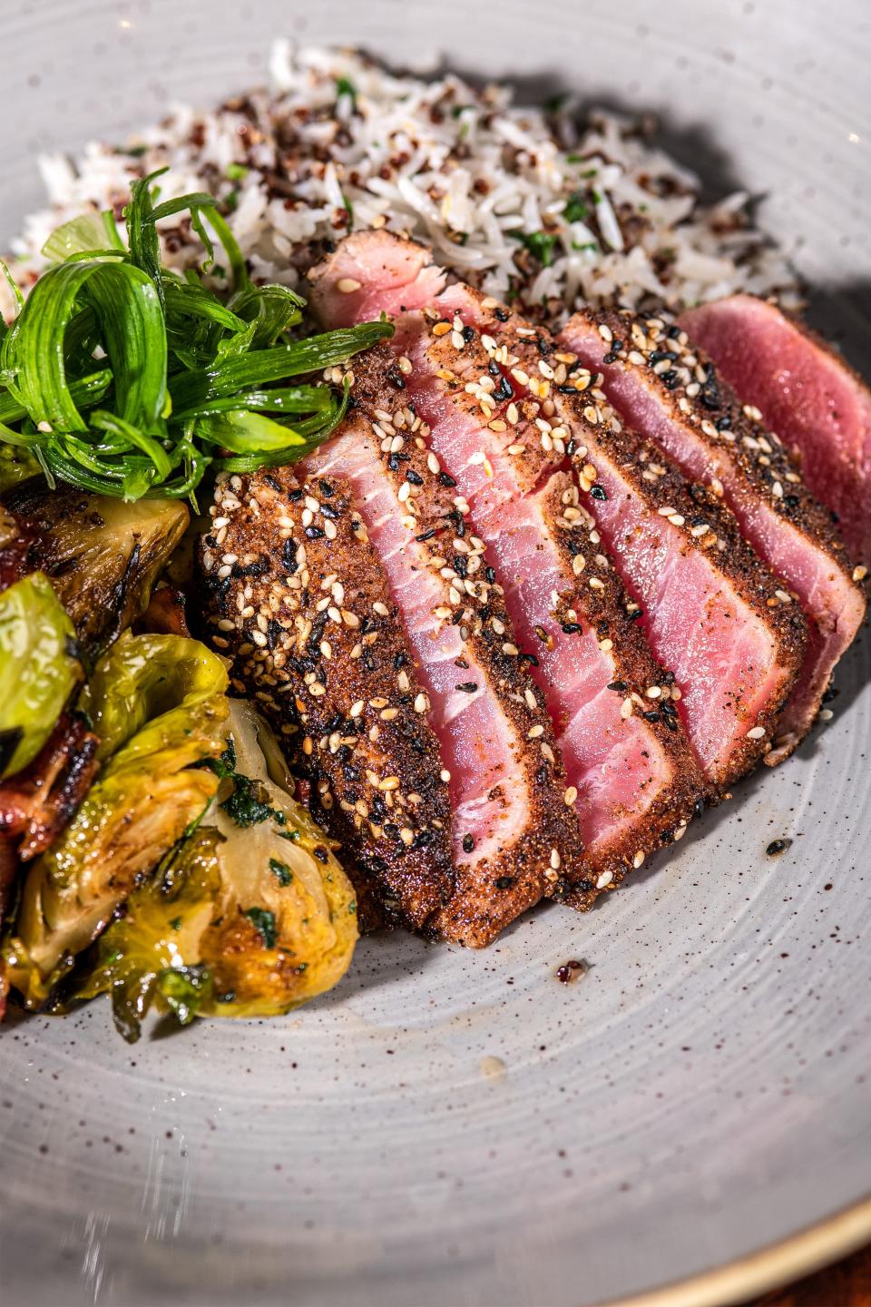 Maggie McFly's is slated to open in fall 2023 at Town Center at Boca Raton. Their extensive menu features items from sesame-encrusted tuna (shown here), to steaks, salads, sandwiches, burgers, pizzas and more.