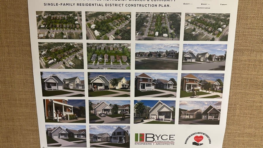 Renderings of the Recover Our Neighborhood housing project in Battle Creek. (April 25, 2024)