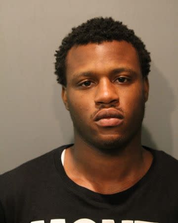 Derren Sorrells is pictured in this undated booking photo. Sorrells is charged in the murder of Nykea Aldridge, a cousin of NBA star Dwyane Wade. Chicago Police/Handout via Reuters